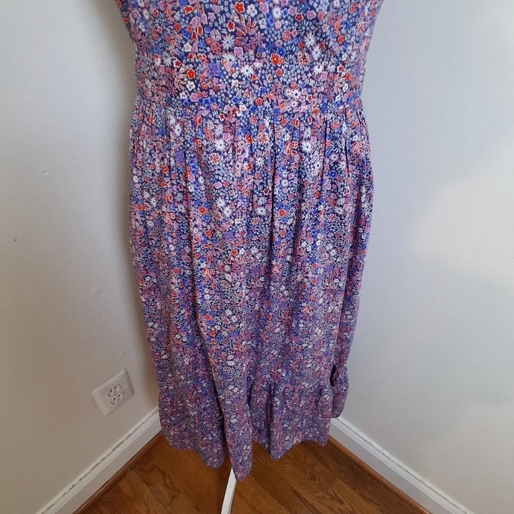 J.Crew Liberty Fabric Kayoko Floral Sleeveless Maxi Dress Size 6